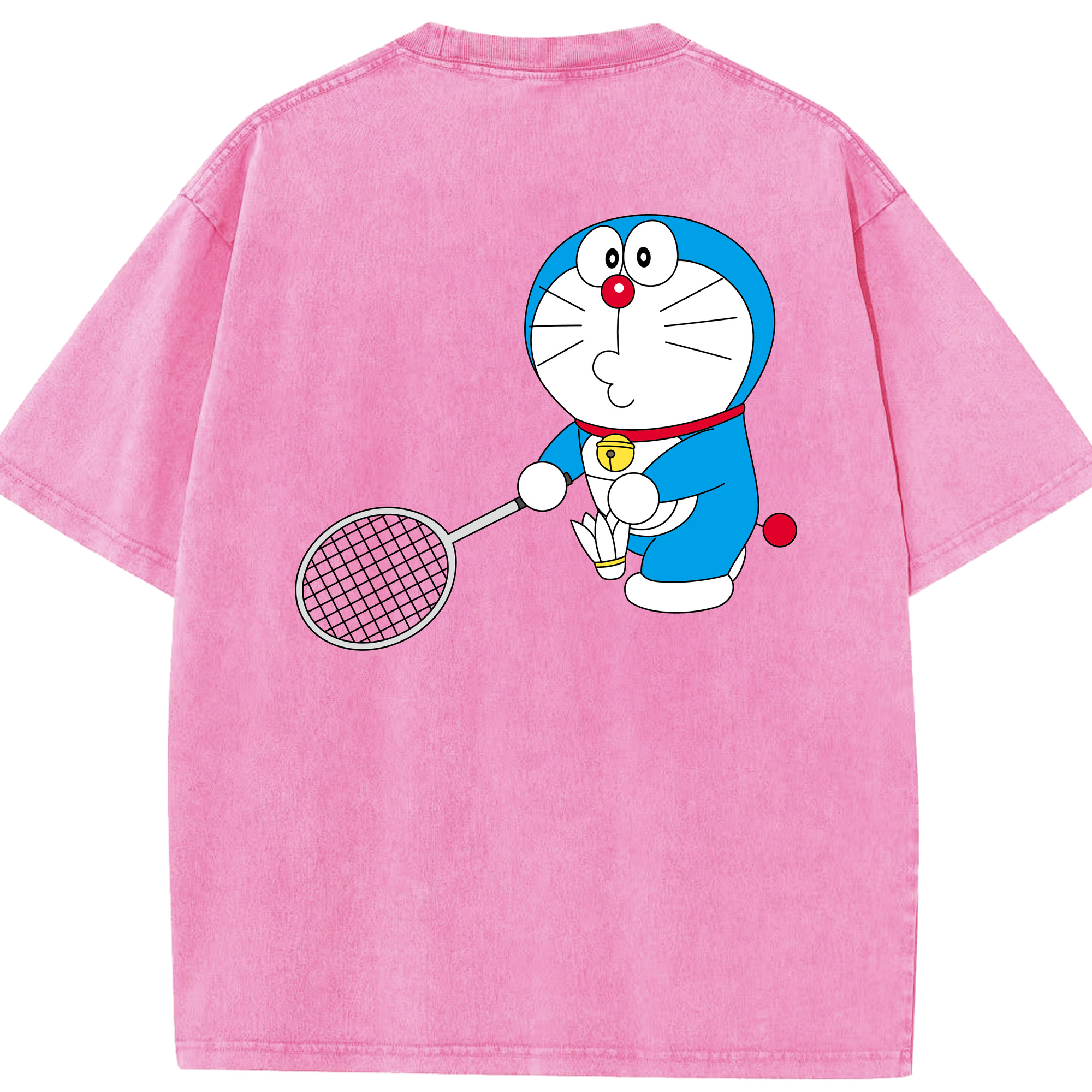 （画像用） ドラえもん Doraemon 綿100% ヴィンテージ風 半袖Tシャツ（背面プリント）
